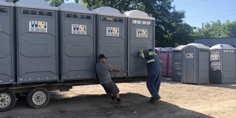 prepping porta potty