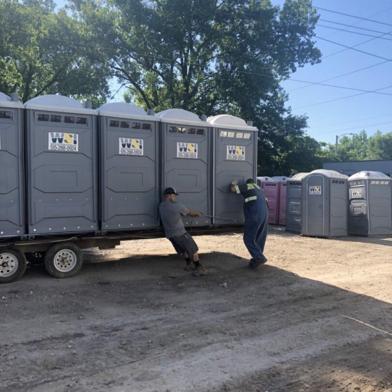 prepping porta potty