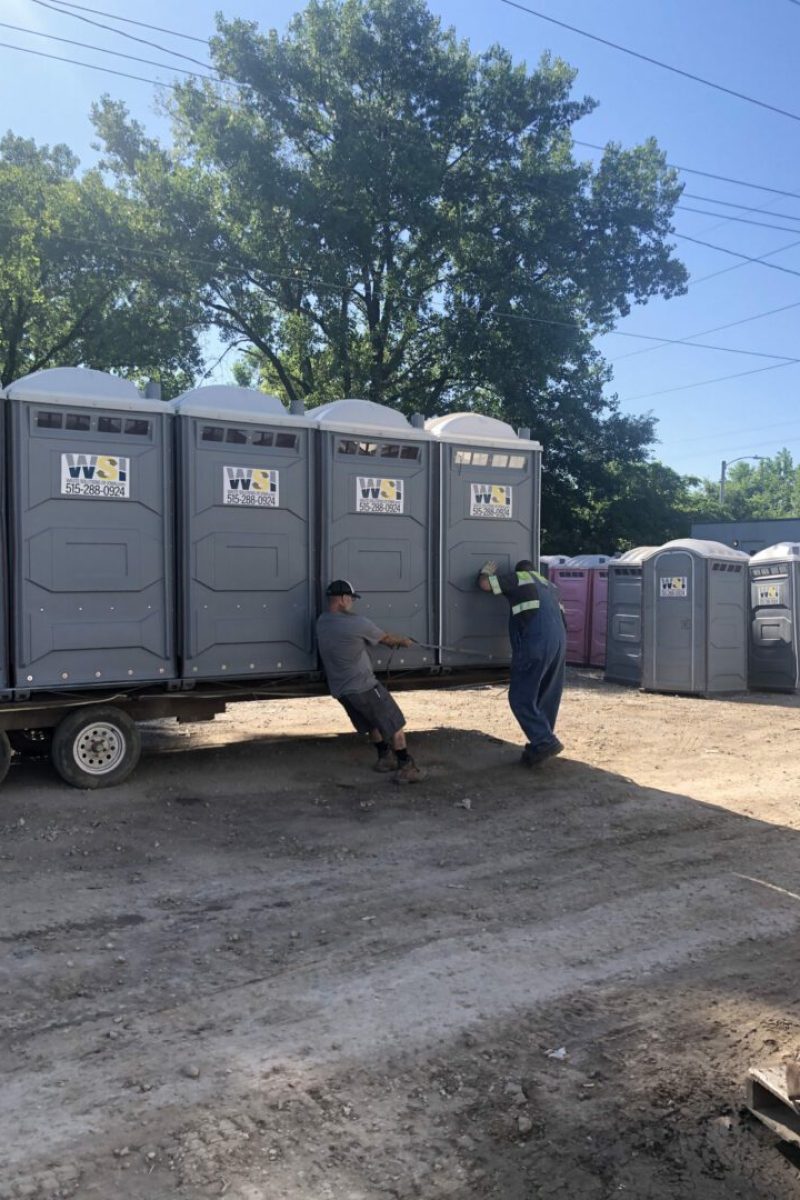 prepping porta potty